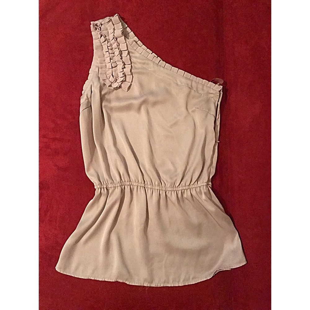 One Shoulder Forever 21 Peplum Blouse